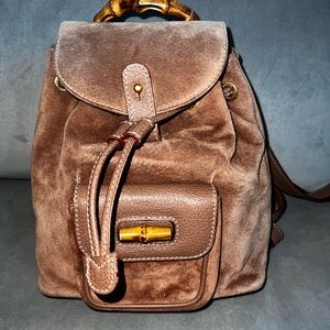 Rare Vintage 1970s Gucci Mini Bamboo Backpack